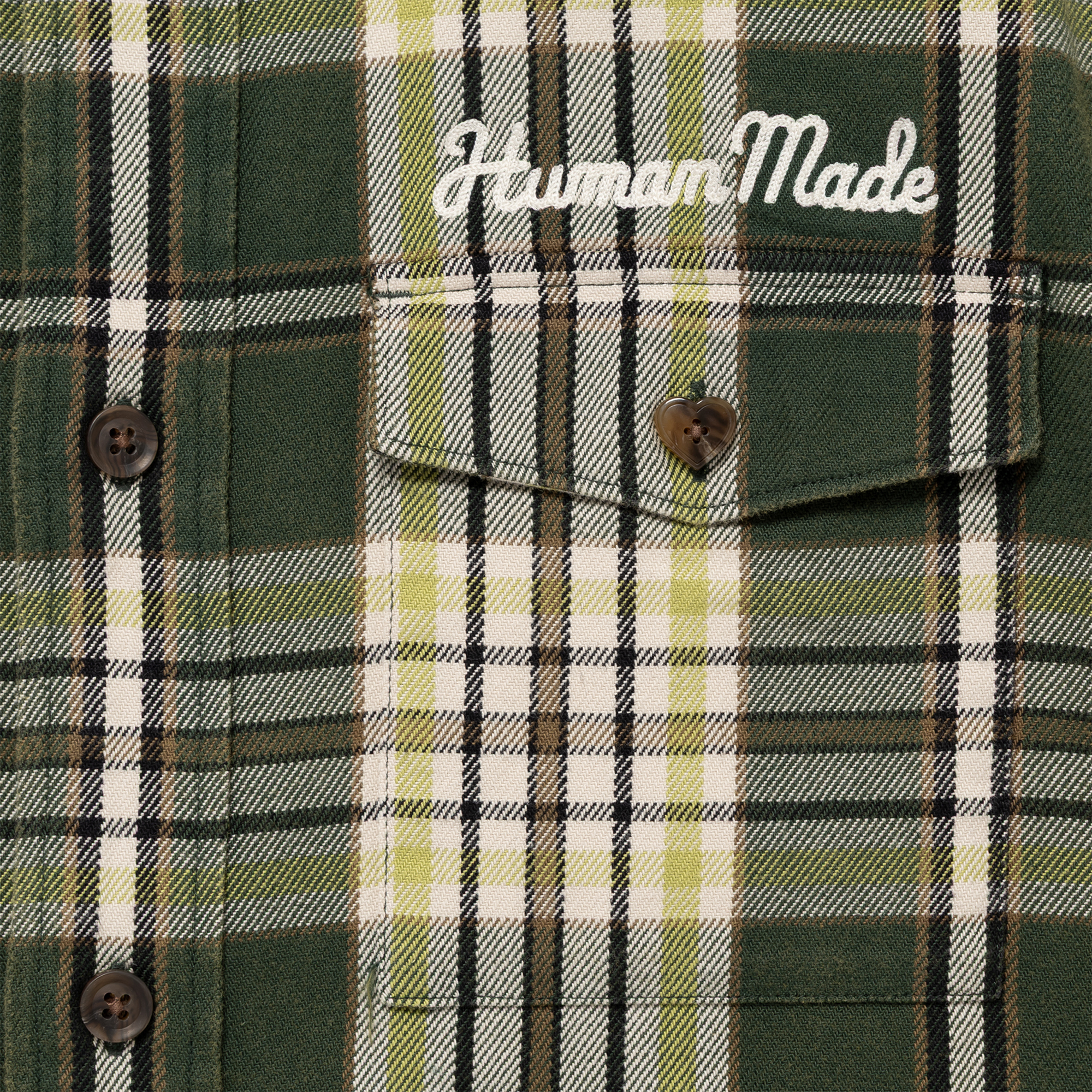 Human Made Check Shirt Green HM31SH004