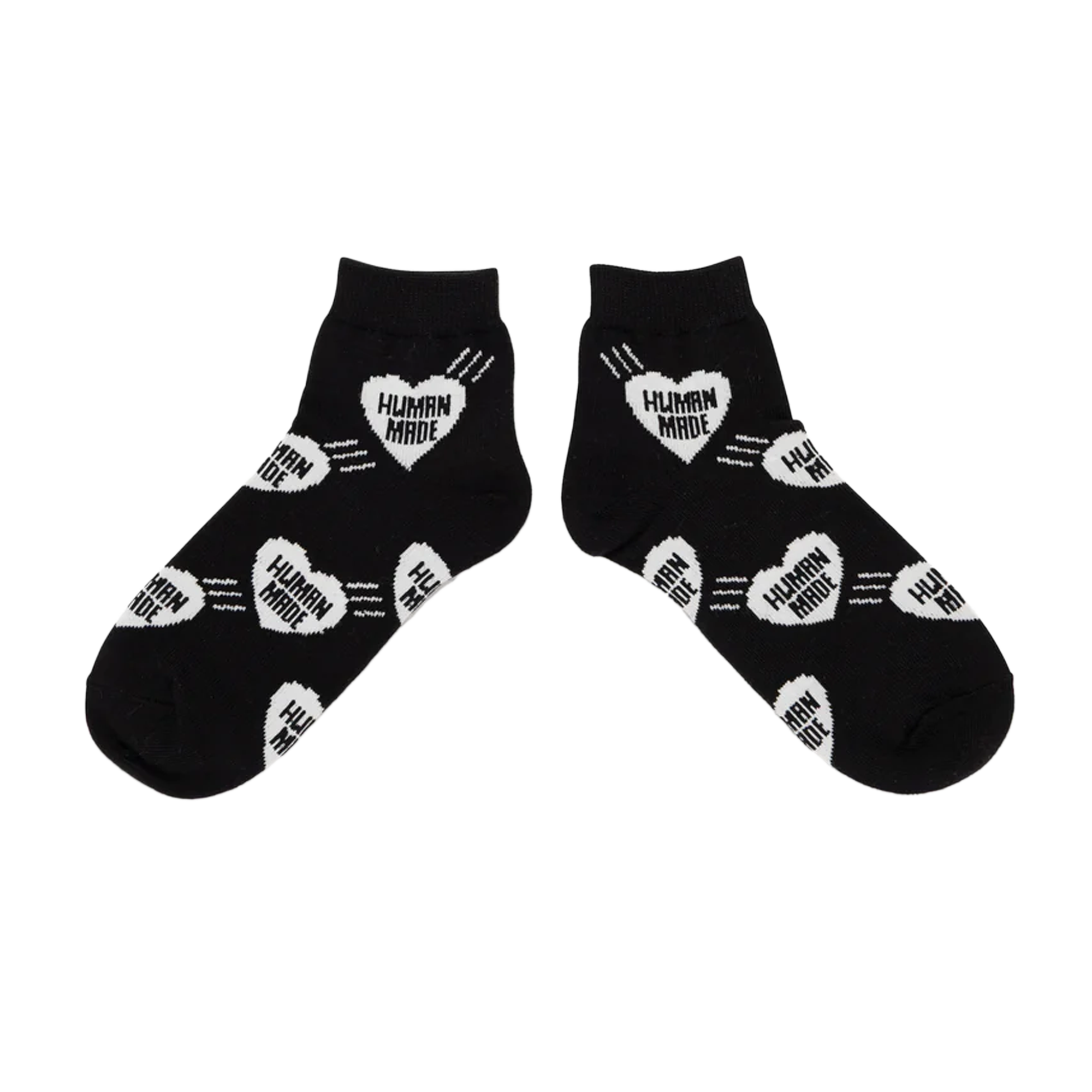 Human Made Heart Short Socks Black HM30GD061
