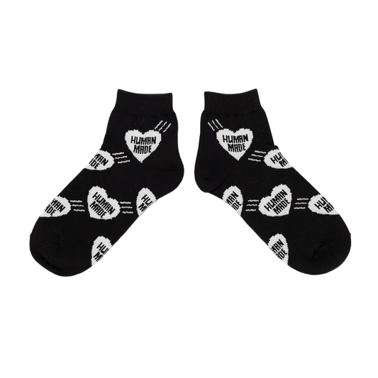 Human Made Heart Short Socks Black HM30GD061