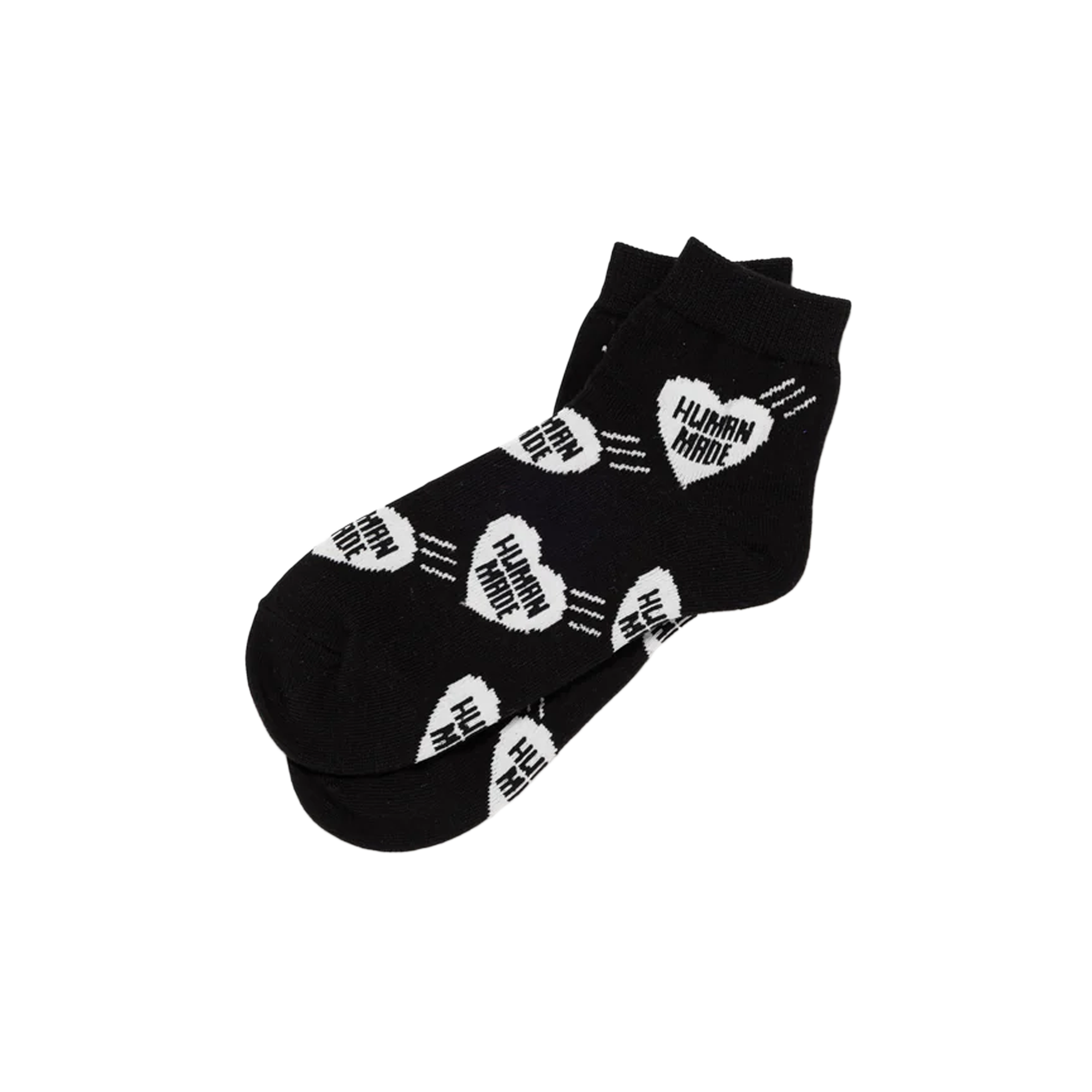 Human Made Heart Short Socks Black HM30GD061