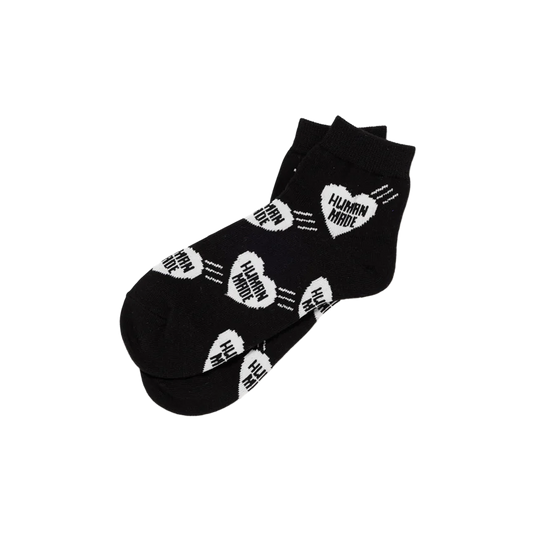 Human Made Heart Short Socks Black HM30GD061