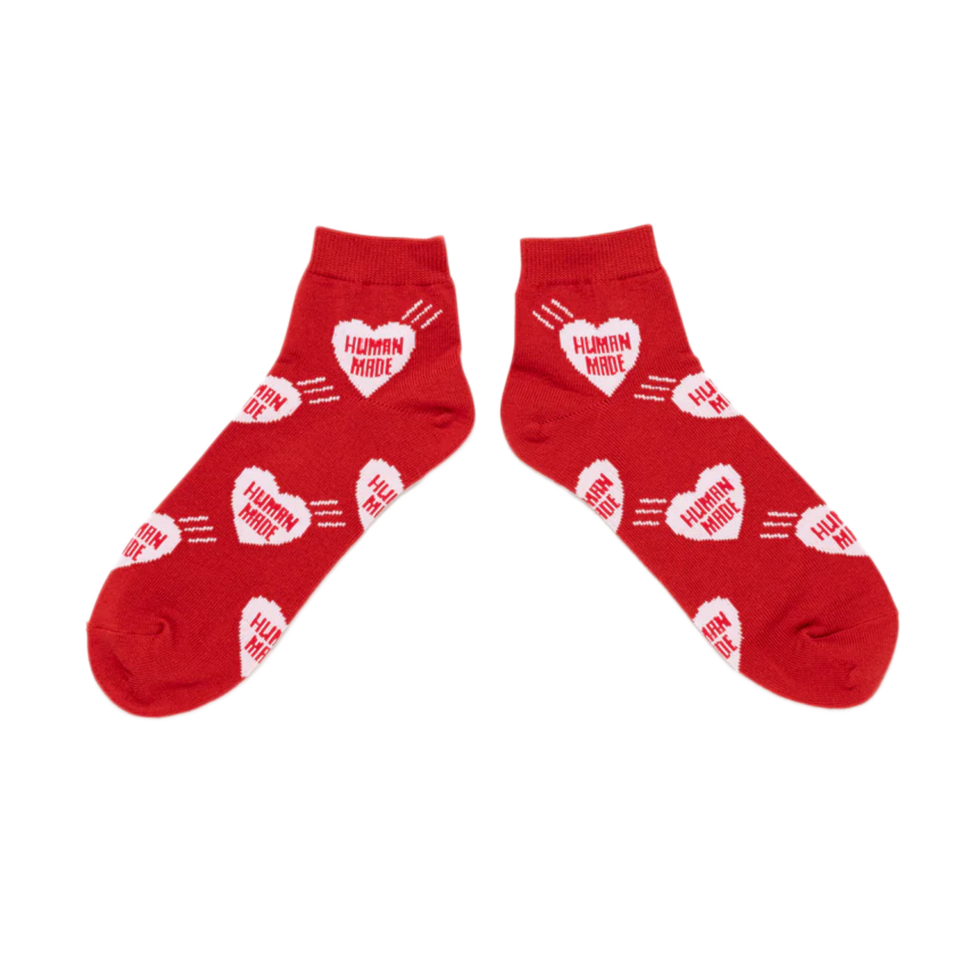 Human Made Heart Short Socks Red HM30GD061