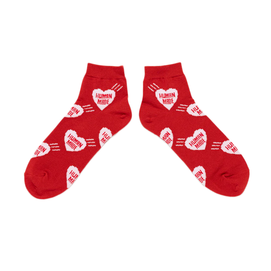 Human Made Heart Short Socks Red HM30GD061
