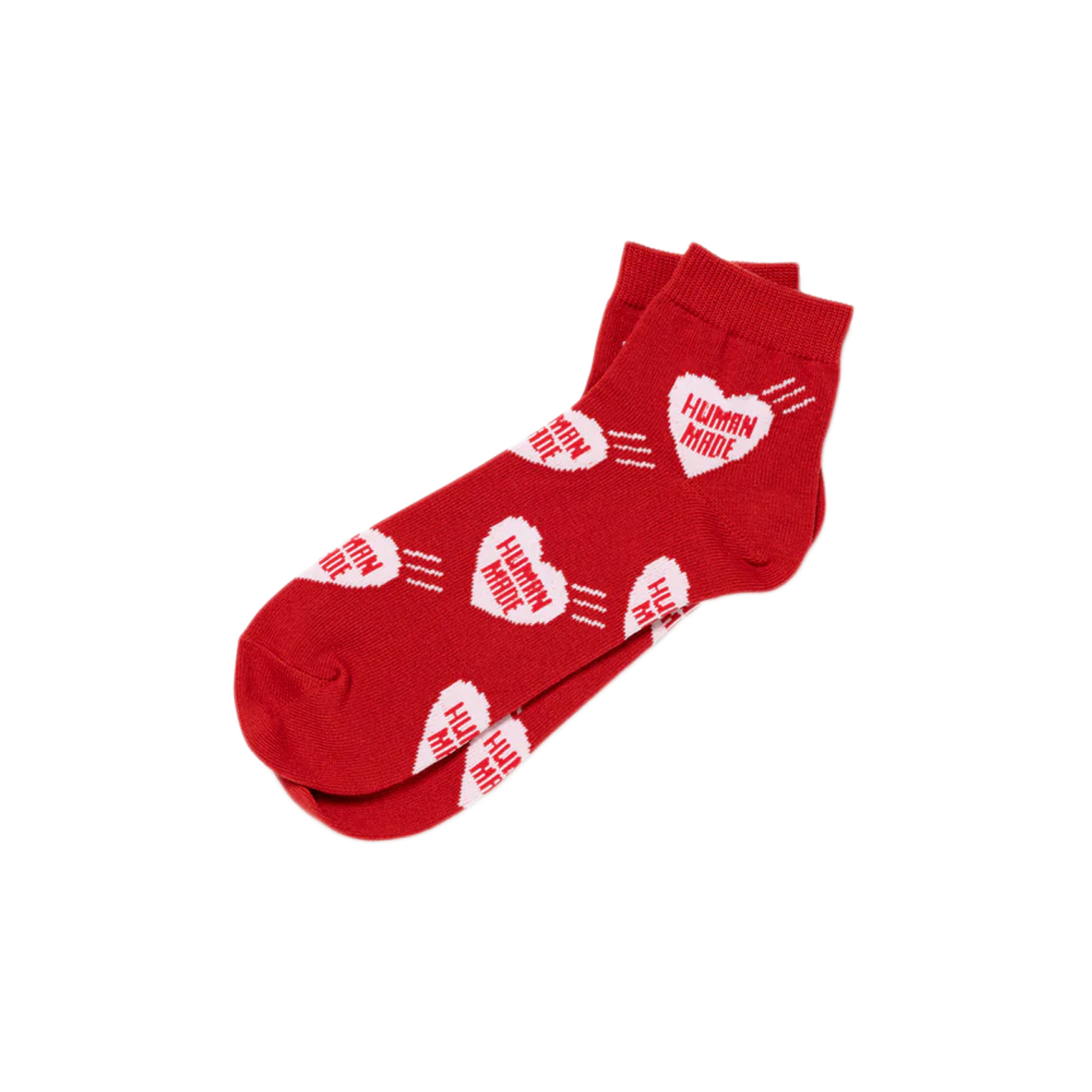 Human Made Heart Short Socks Red HM30GD061