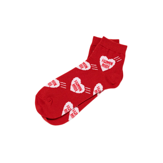 Human Made Heart Short Socks Red HM30GD061