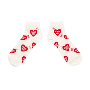 Human Made Heart Short Socks White HM30GD061