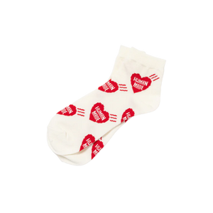 Human Made Heart Short Socks White HM30GD061