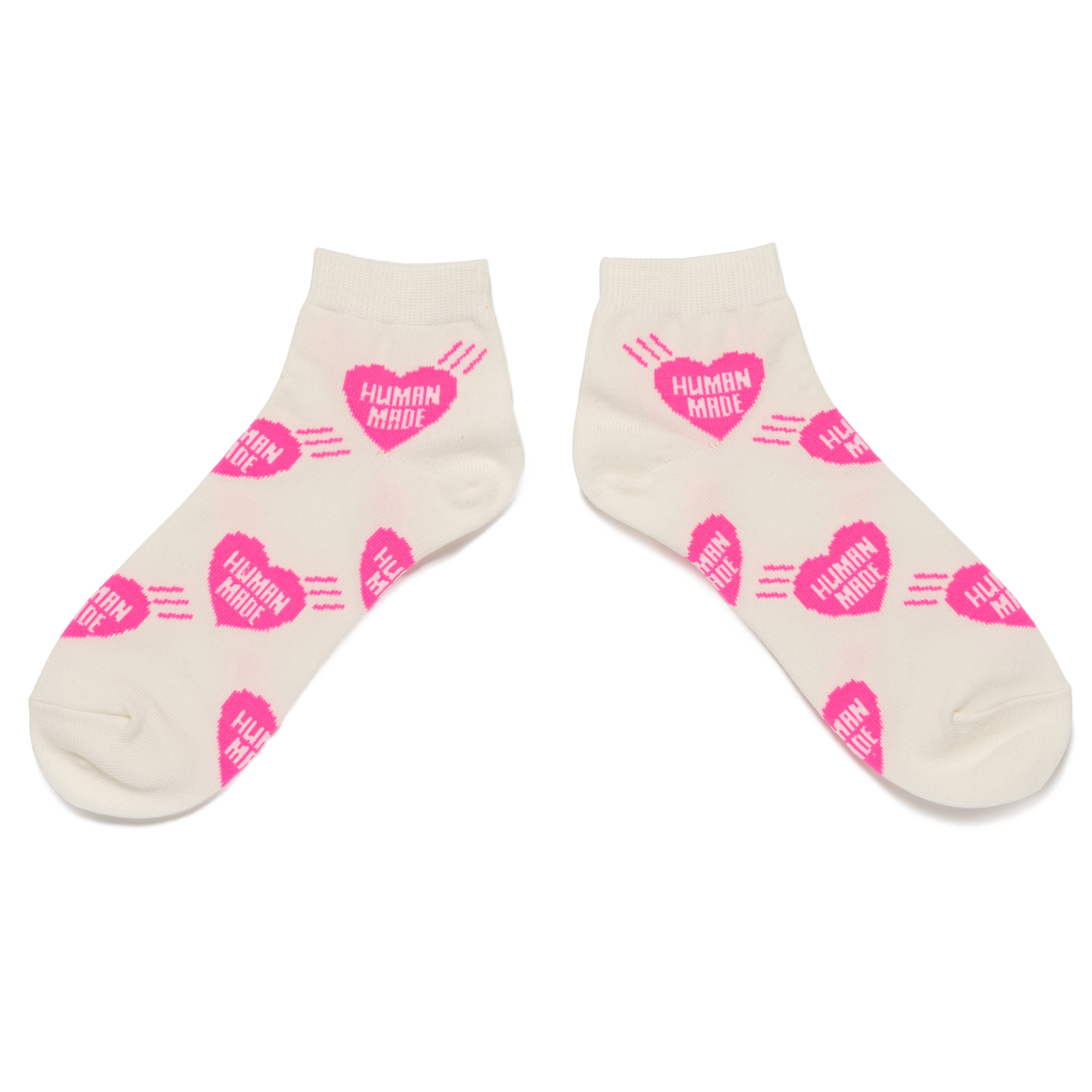 Human Made Heart Short Socks Pink HM31GD059