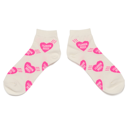 Human Made Heart Short Socks Pink HM31GD059