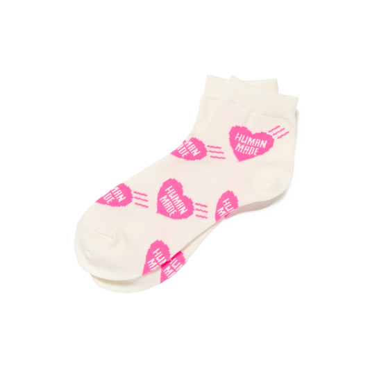 Human Made Heart Short Socks Pink HM31GD059