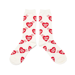 Human Made Heart Socks White HM30GD060