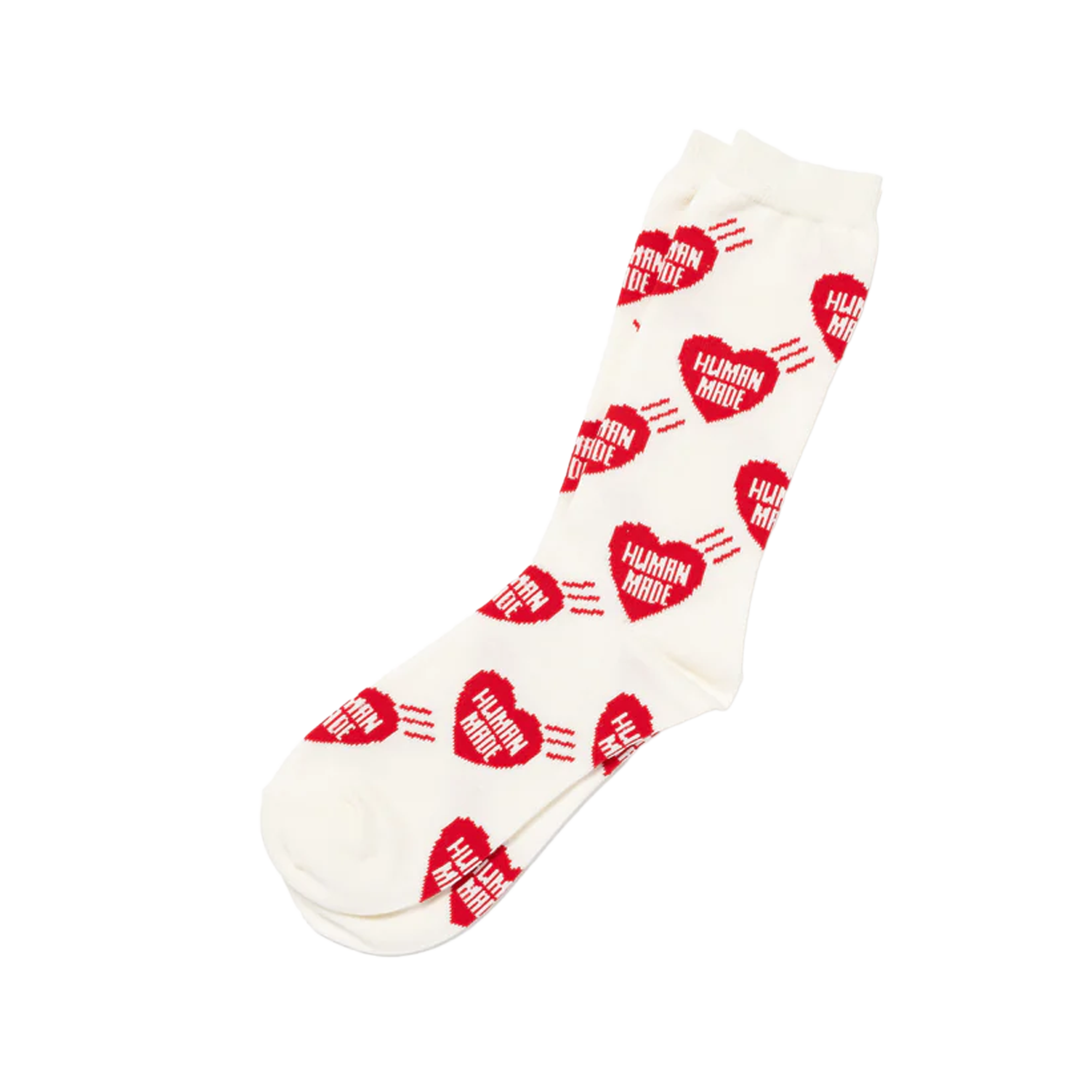 Human Made Heart Socks White HM30GD060