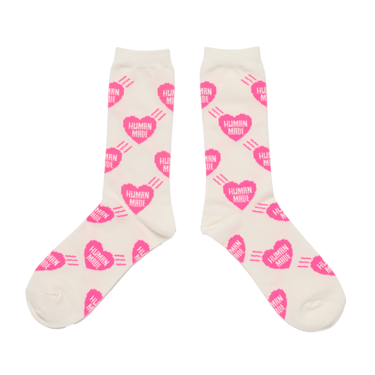 Human Made Heart Socks Pink HM31GD058
