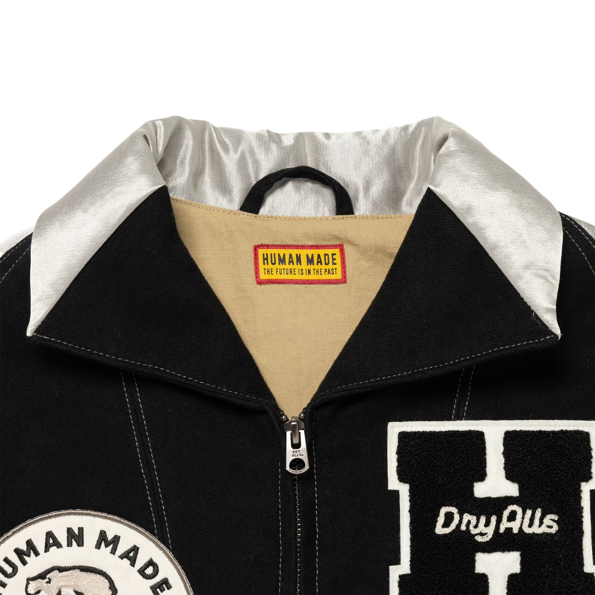 Human Made Satin Varsity Jacket Black HM30JK012