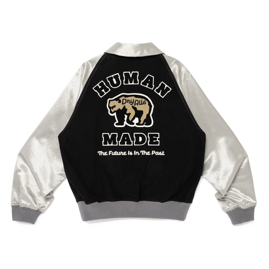 Human Made Satin Varsity Jacket Black HM30JK012