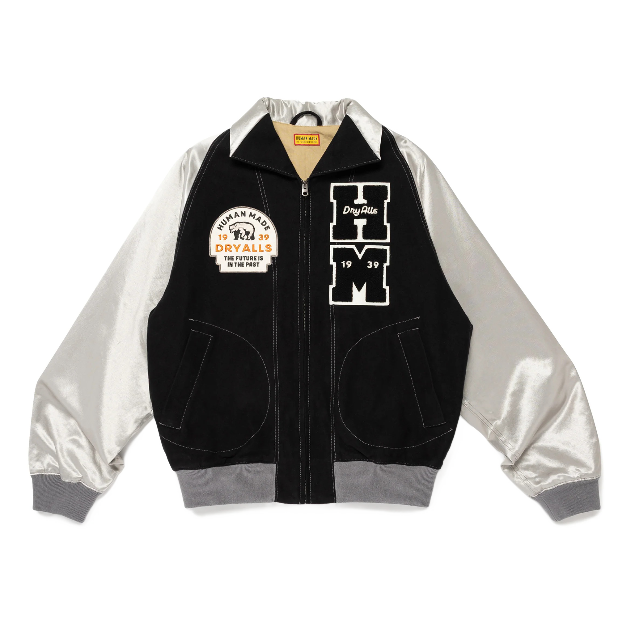 Human Made Satin Varsity Jacket Black HM30JK012