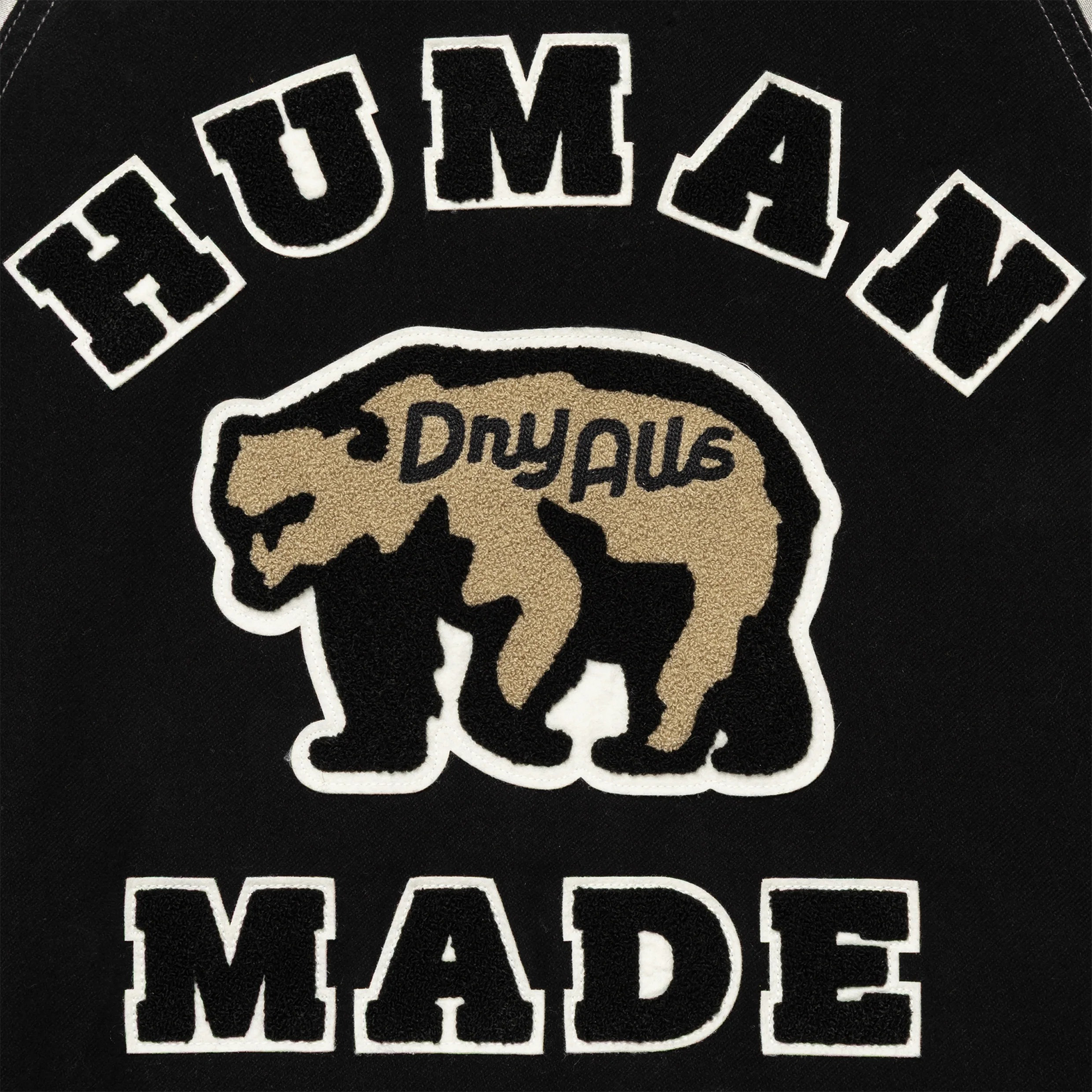 Human Made Satin Varsity Jacket Black HM30JK012