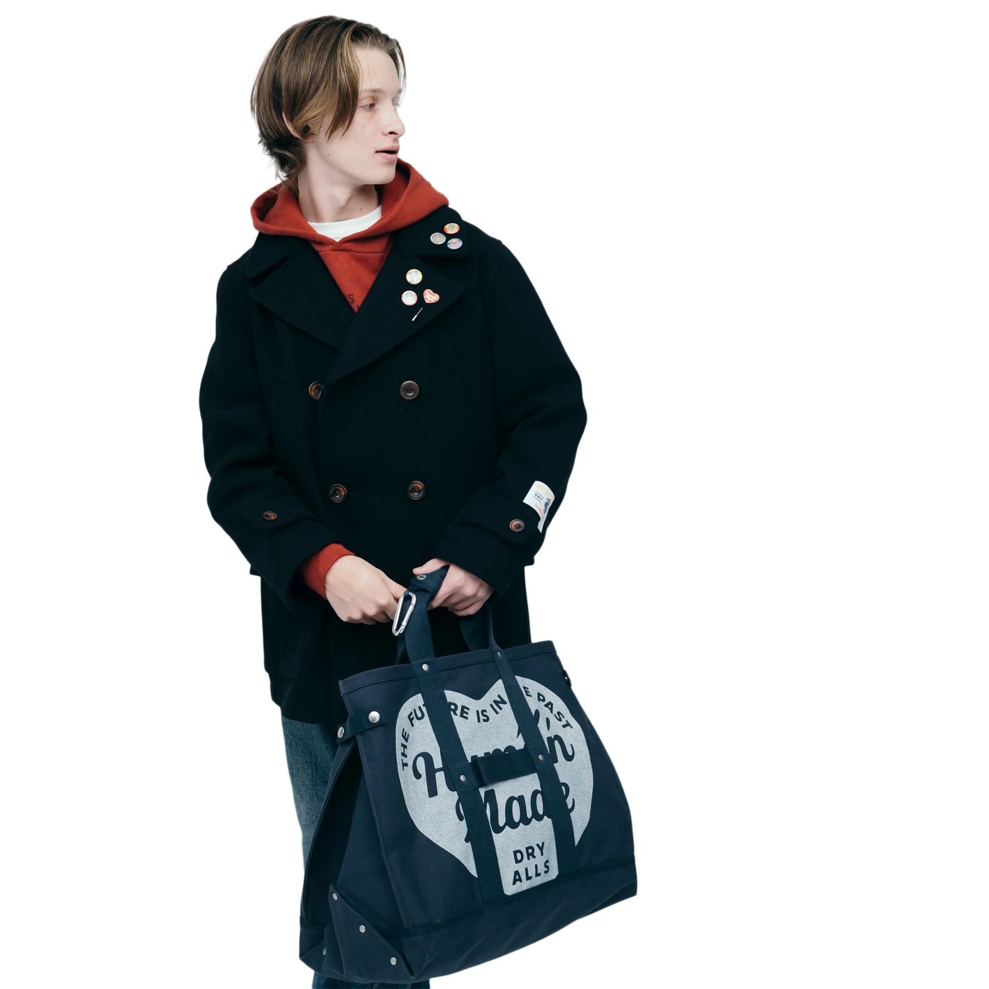 Human Made Tote Bag Large Navy HM30GD062