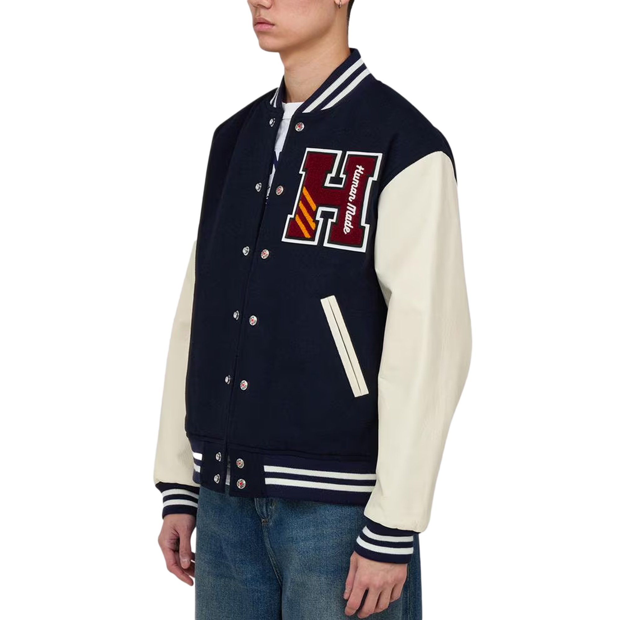 Human Made Varsity Jacket Navy HM30JK043