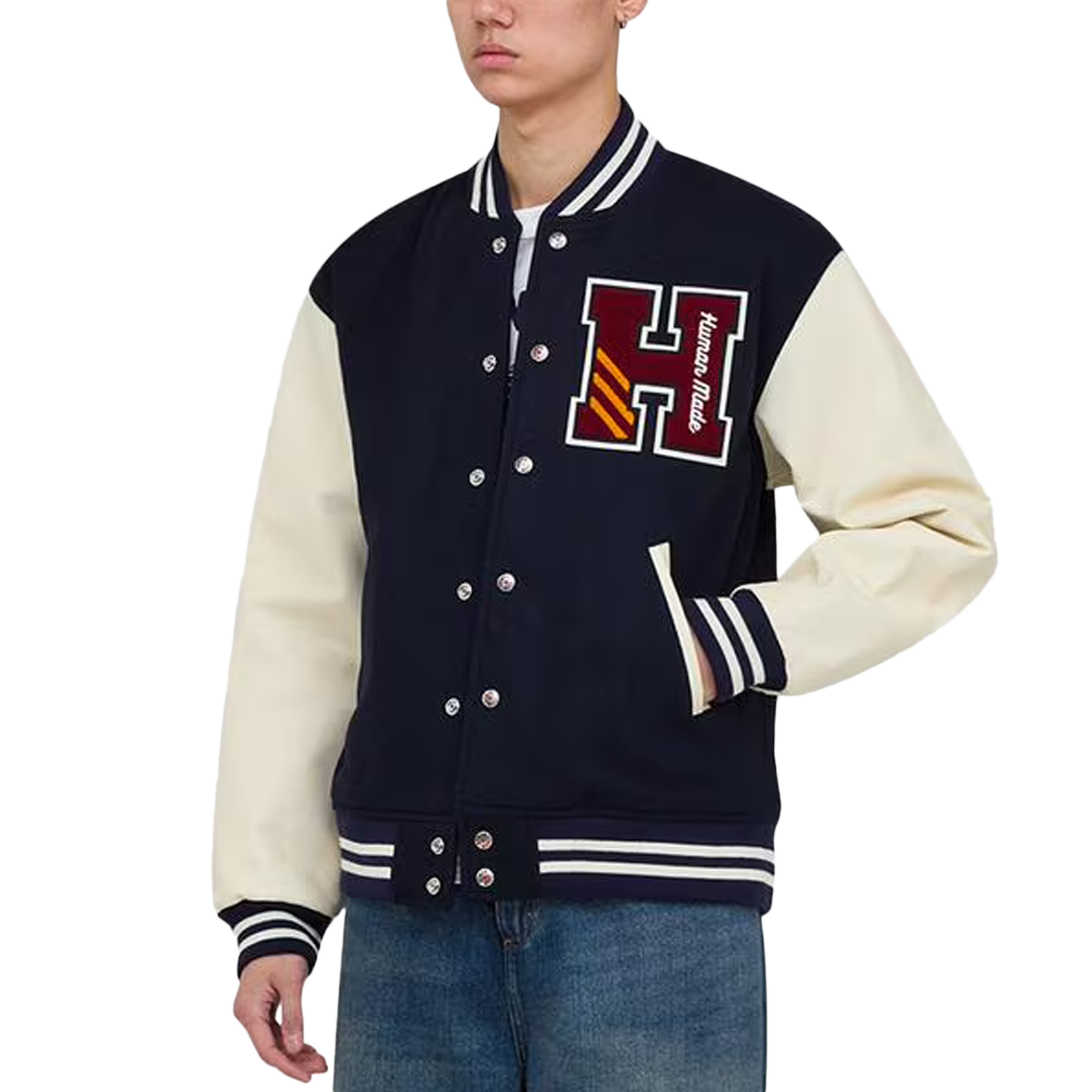 Human Made Varsity Jacket Navy HM30JK043