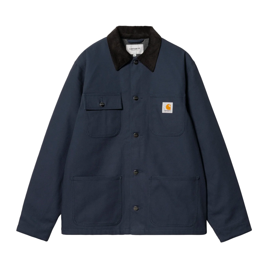 Carhartt WIP Michigan Coat Blue Black Rigid Laced