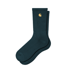 Carhartt WIP Chase Socks Duck Blue/Gold