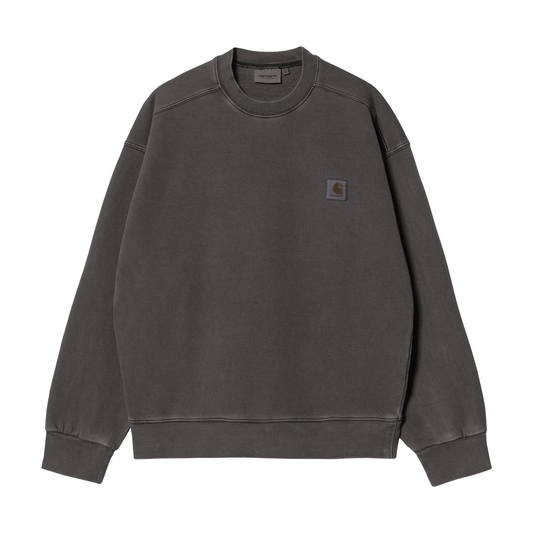 Carhartt WIP Nelson Sweat Charcoal Garment Dyed