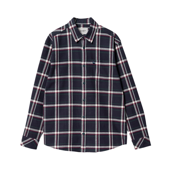 Carhartt WIP L/S Barten Shirt Barten Check Dk Navy – Laced