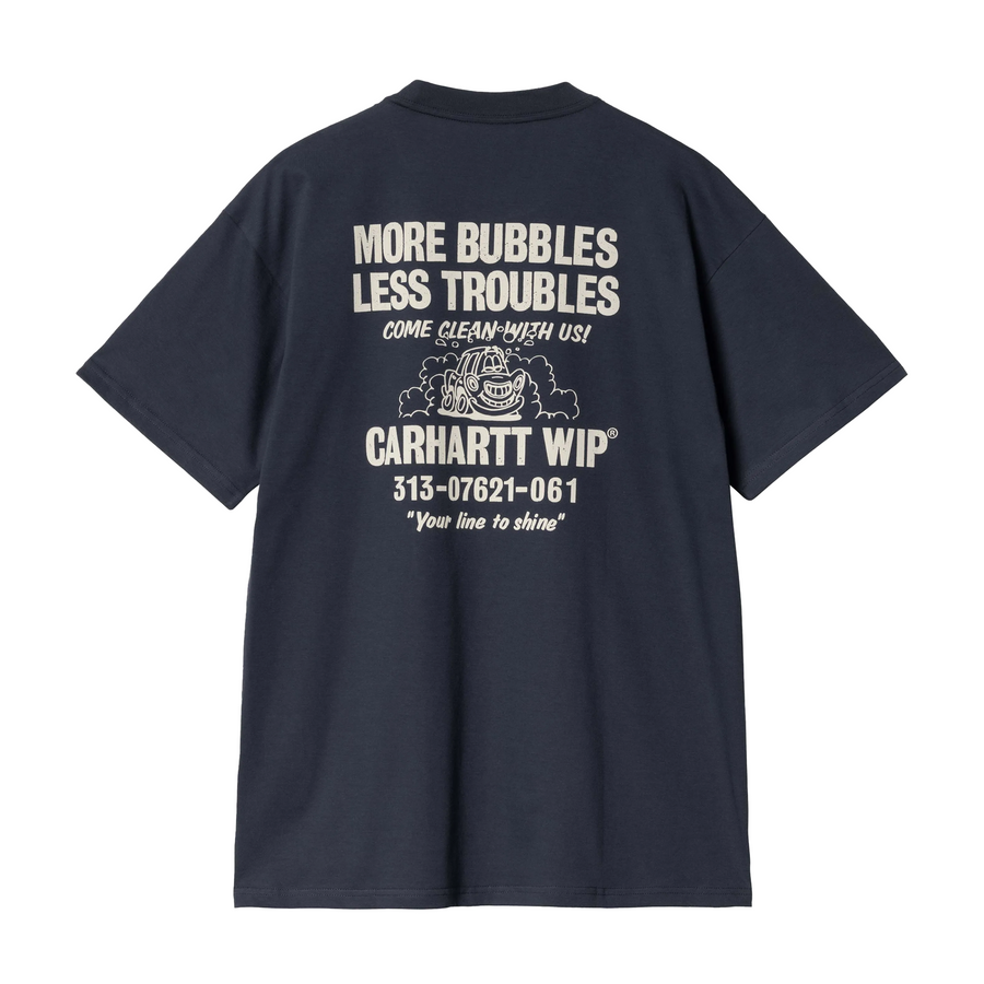 Carhartt WIP S/S Less Troubles T-Shirt Blue/Wax