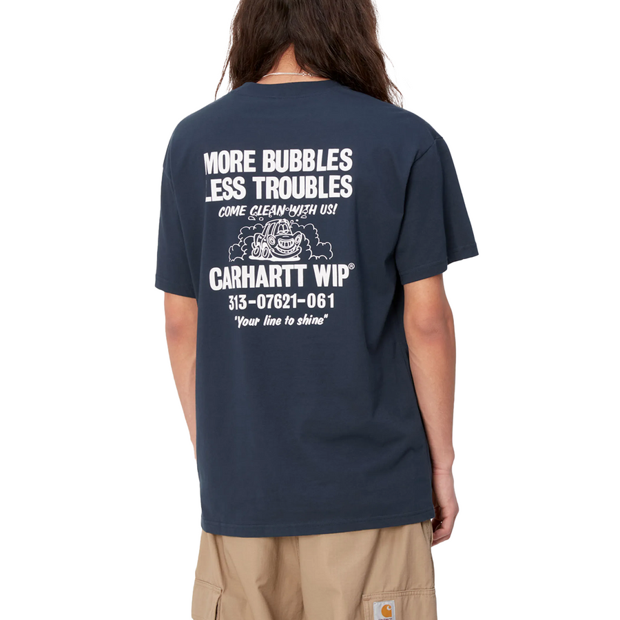 Carhartt WIP S/S Less Troubles T-Shirt Blue/Wax