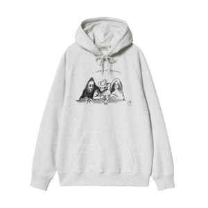 Carhartt WIP Hooded Pepe Friends Sweat Ash Heather/Black