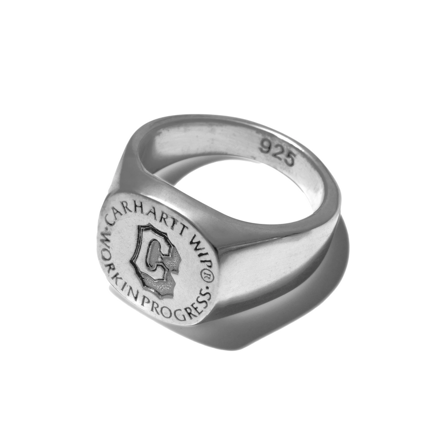 Carhartt WIP Varsity Signet Ring Silver