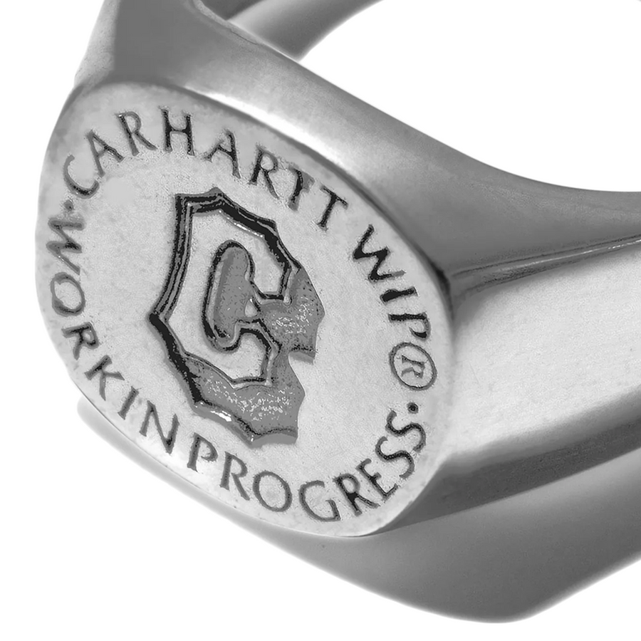 Carhartt WIP Varsity Signet Ring Silver