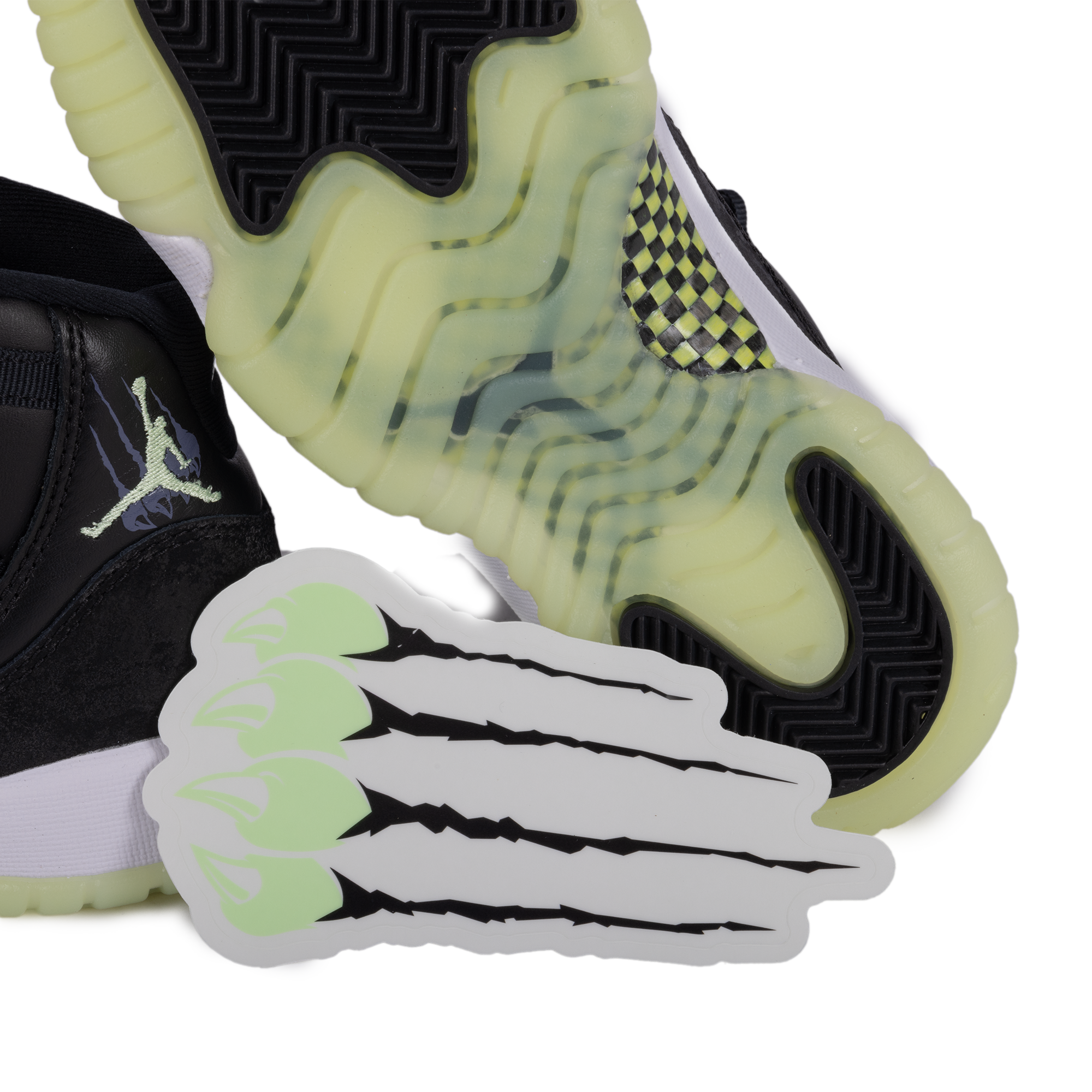 Nike Air Jordan 11 Retro (GS) Black/Barely Volt/Dark Raisin/White IB1378-001