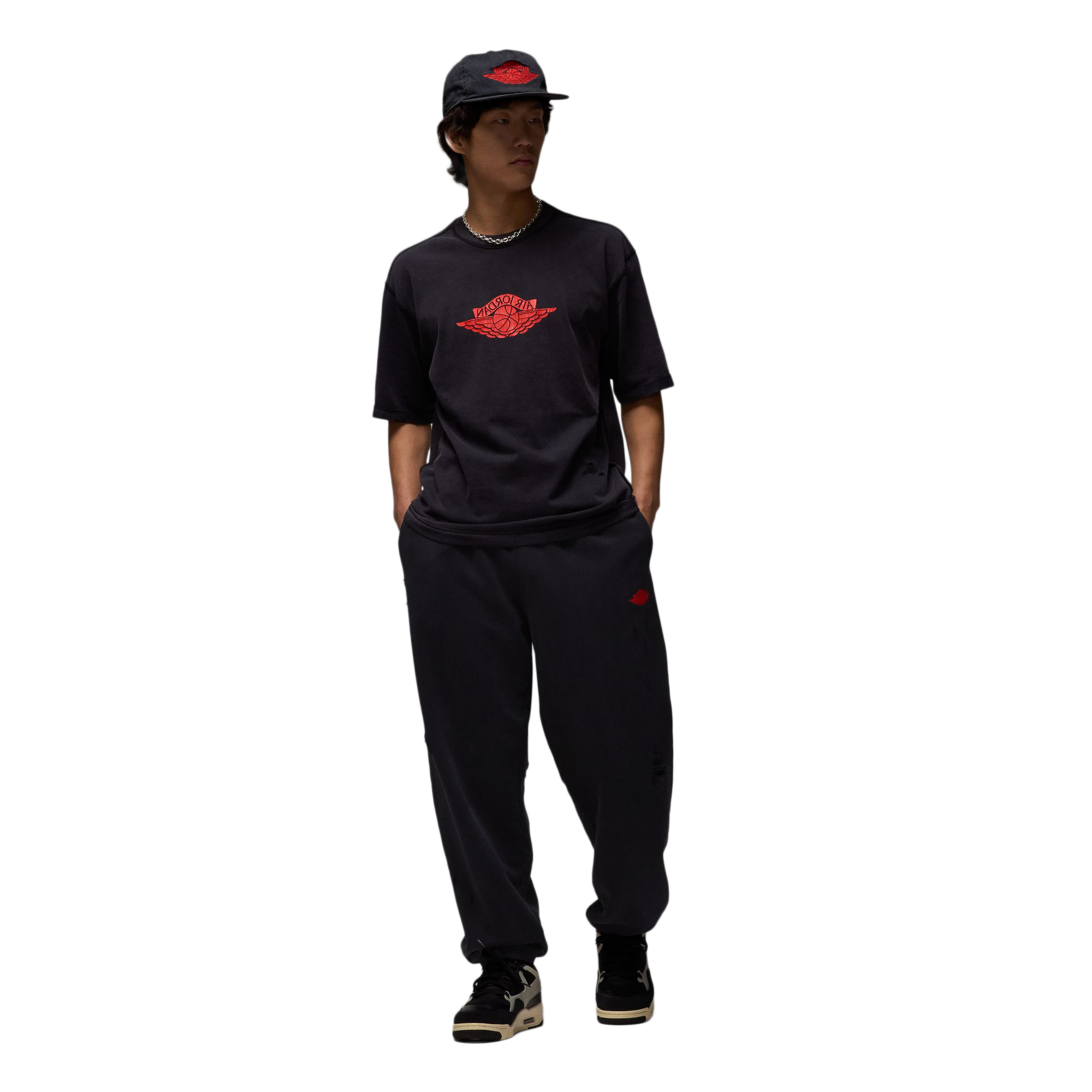 Nike Jordan Rare Air Men's T-Shirt Black/Chile Red IB3130-010