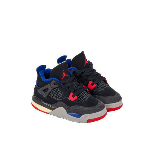 Nike Air Jordan 4 Retro OG (TD) Black/Fire Red/Deep Royal Blue IB4387-003