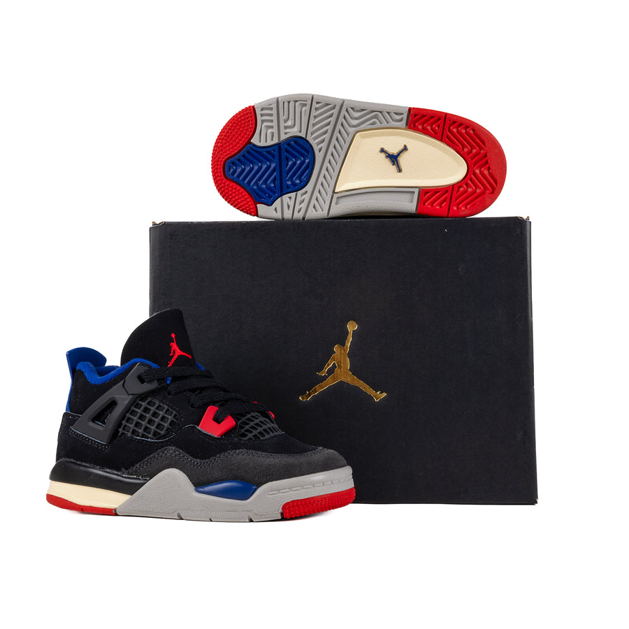 Nike Air Jordan 4 Retro OG (TD) Black/Fire Red/Deep Royal Blue IB4387-003