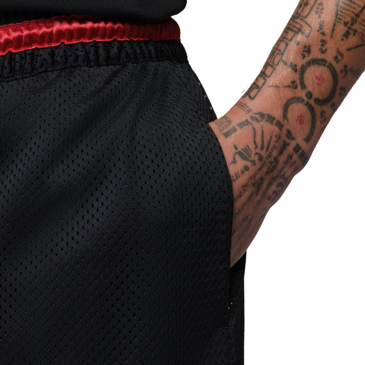 Nike Jordan Mesh Diamond Shorts Black/University Red IF3912-010