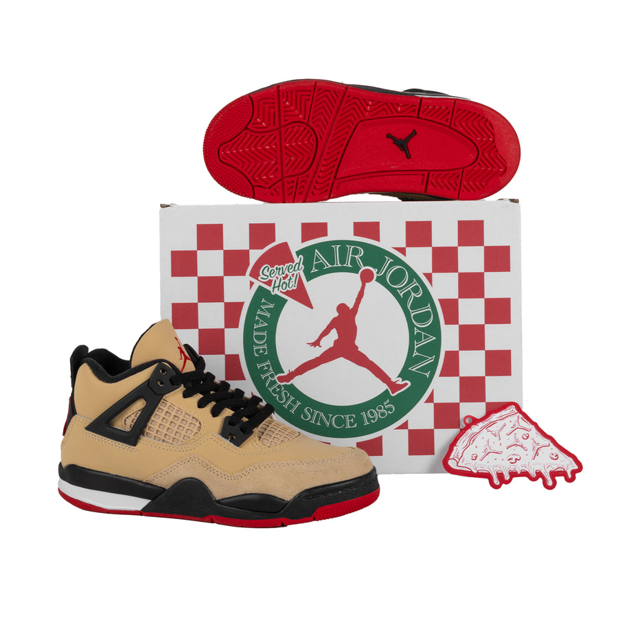 Nike Air Jordan 4 Retro "Pizza" (PS) Sesame/Fire Red/Black/White IH2093-200