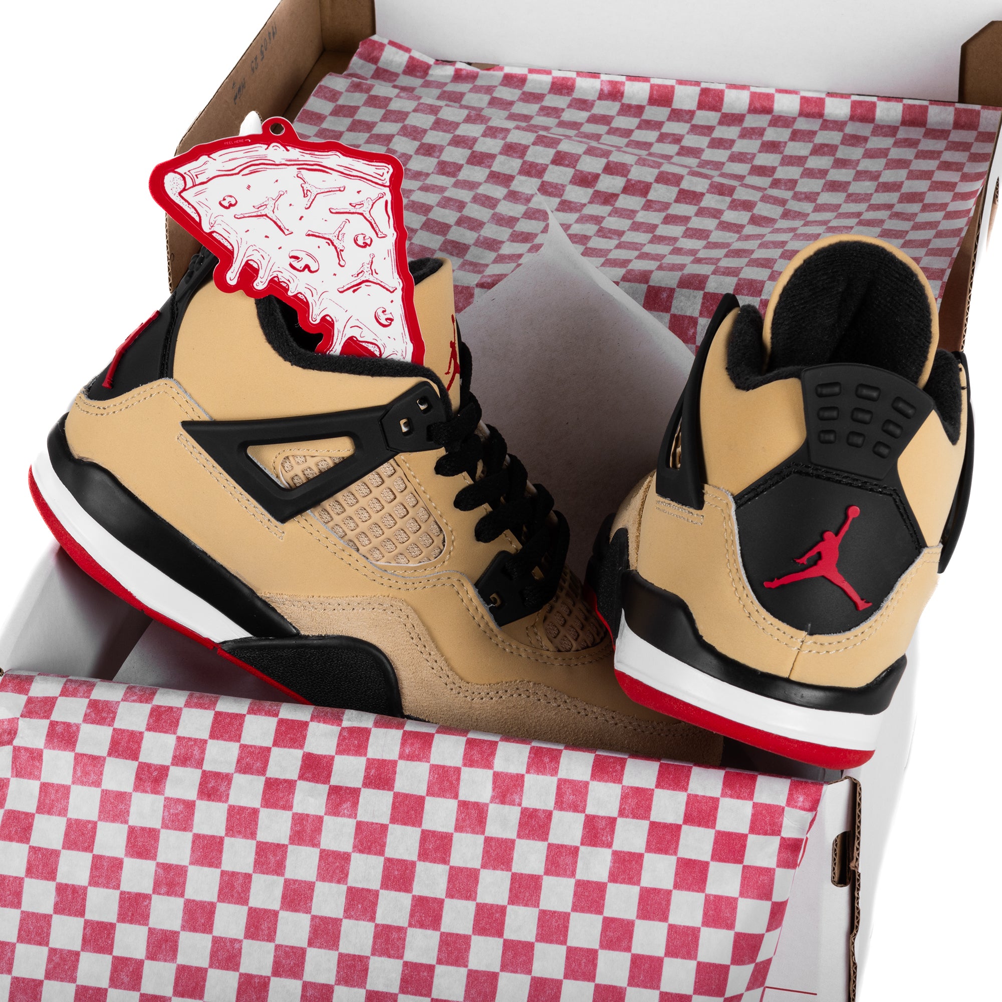 Nike Air Jordan 4 Retro "Pizza" (GS) Sesame/Fire Red/Black/White IH2094-200
