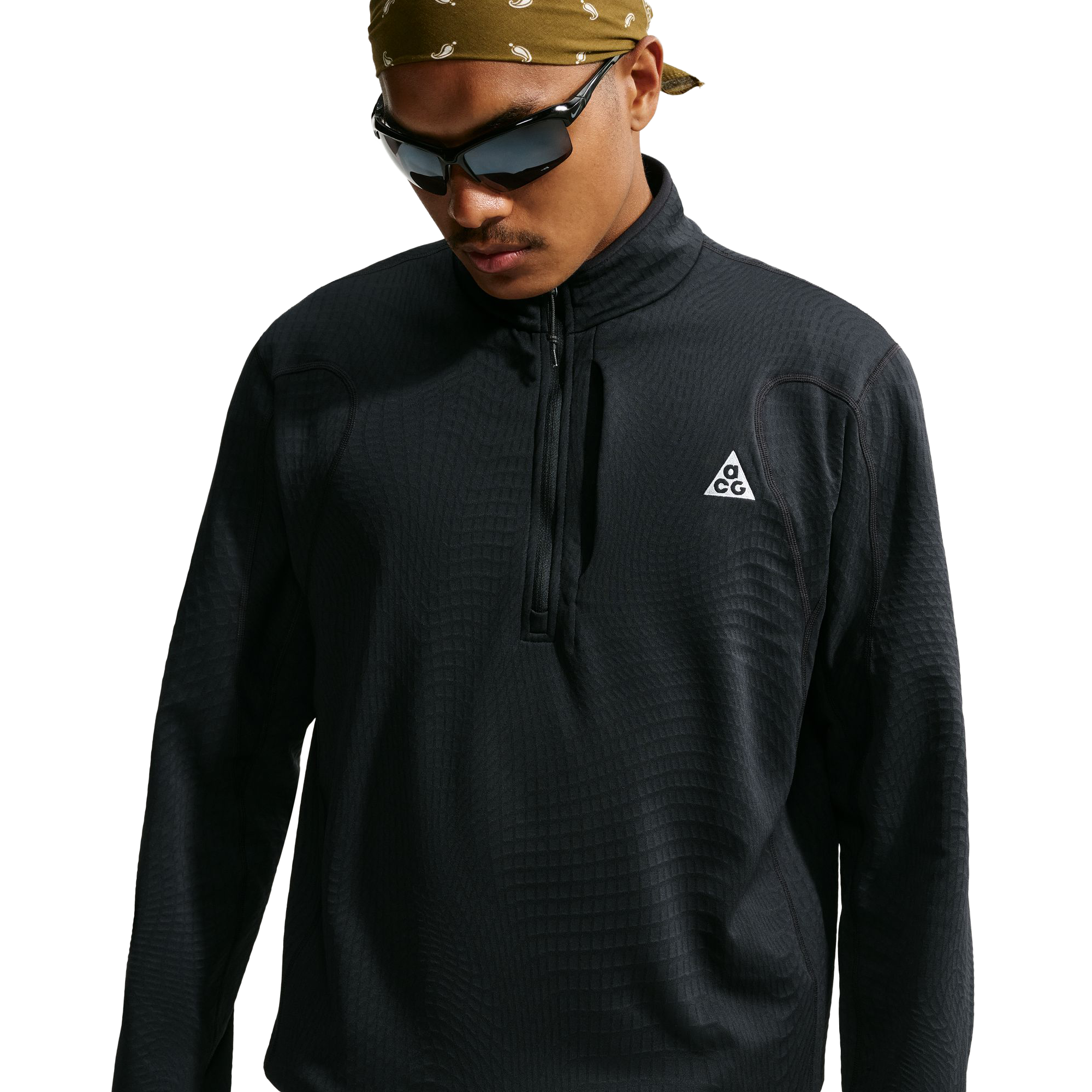 Nike ACG "Wolf Grid" Therma-FIT 1/2-Zip Top Black/Summit White IM4233-010