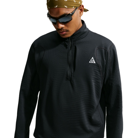 Nike ACG "Wolf Grid" Therma-FIT 1/2-Zip Top Black/Summit White IM4233-010