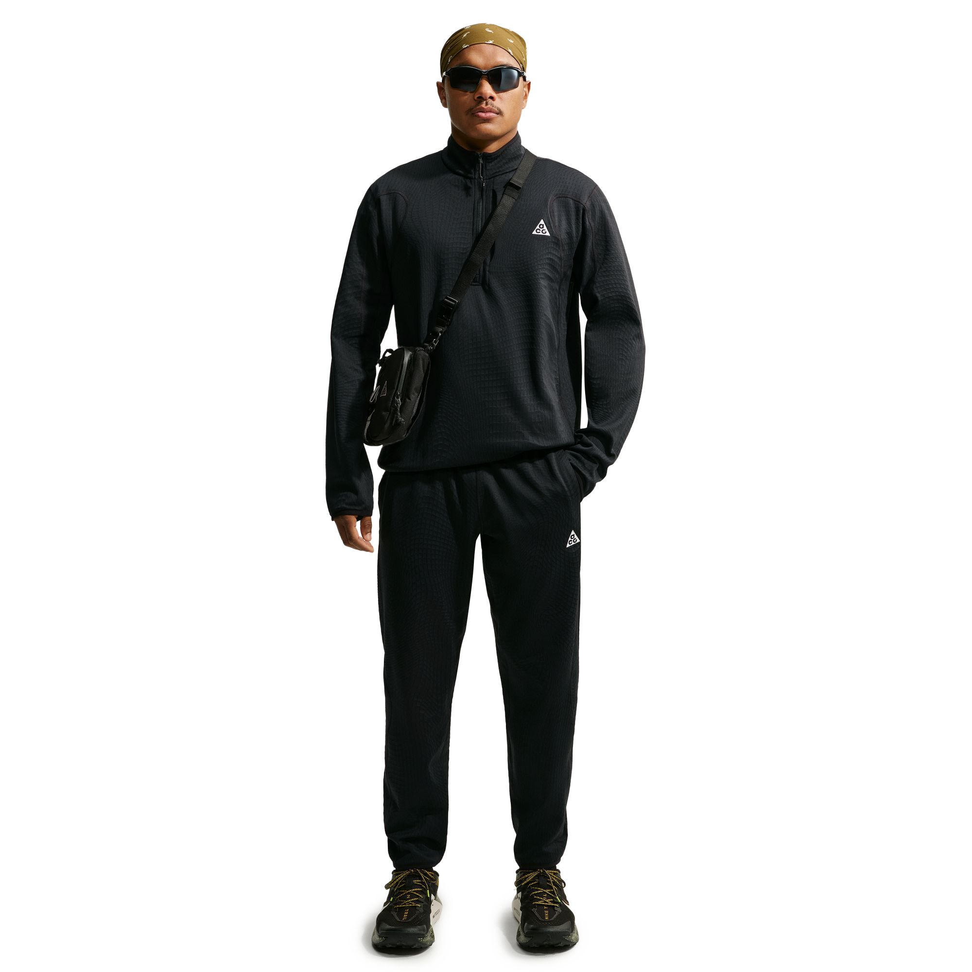 Nike ACG "Wolf Grid" Therma-FIT 1/2-Zip Top Black/Summit White IM4233-010