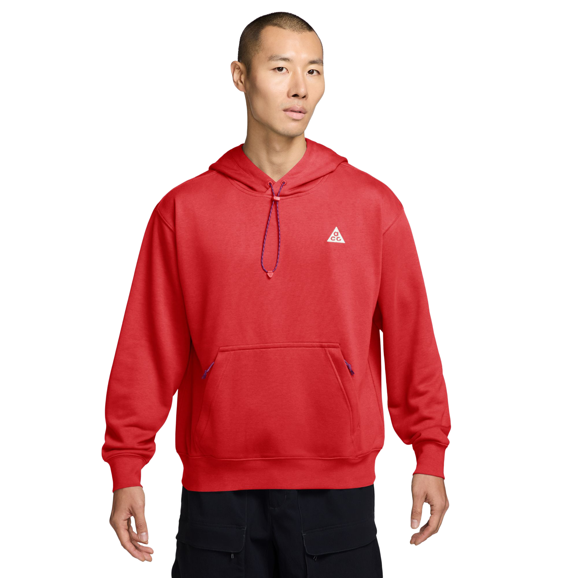 Nike ACG "Tuff Fleece" Dri-FIT Lightweight Pullover Hoodie Lt Crimson/Summit White IM4275-696