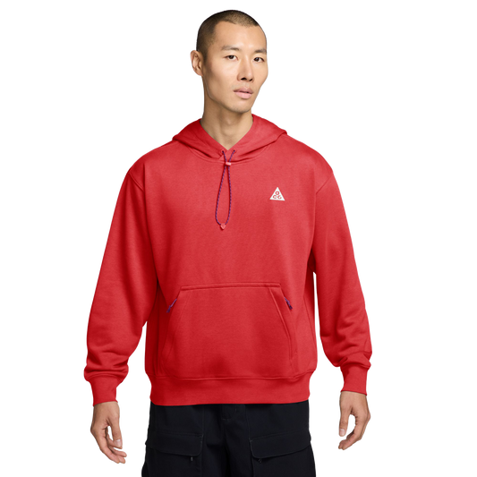 Nike ACG "Tuff Fleece" Dri-FIT Lightweight Pullover Hoodie Lt Crimson/Summit White IM4275-696