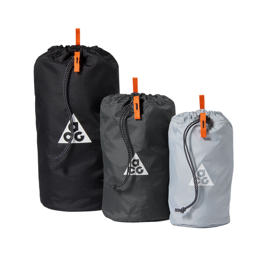 Nike ACG Stuff Sack 3-Pack 8L Black/Safety Orange/S White IM5022-010