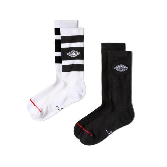 Nike Jordan Crew Socks 2-Pack 144 White/Black IM9090-100