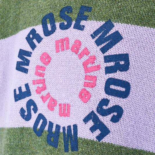 Martine Rose Intarsia Print Jumper Green