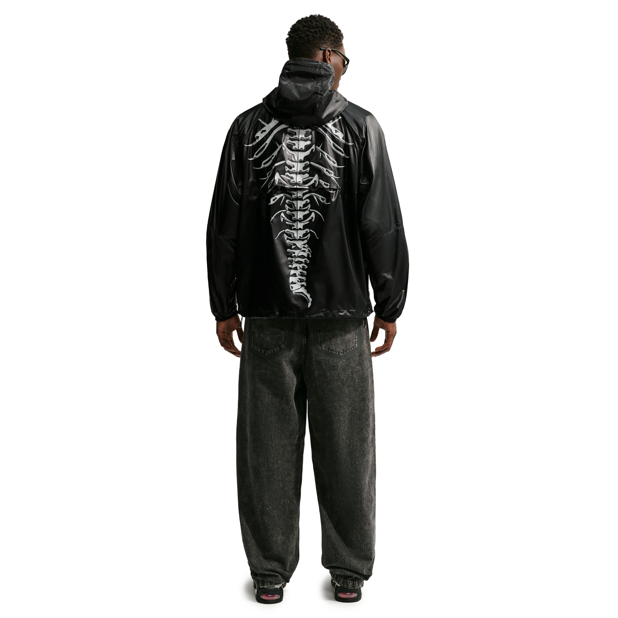 Nike Windrunner Jacket Black/White/Lt S Grey/S Orange IO1659-010
