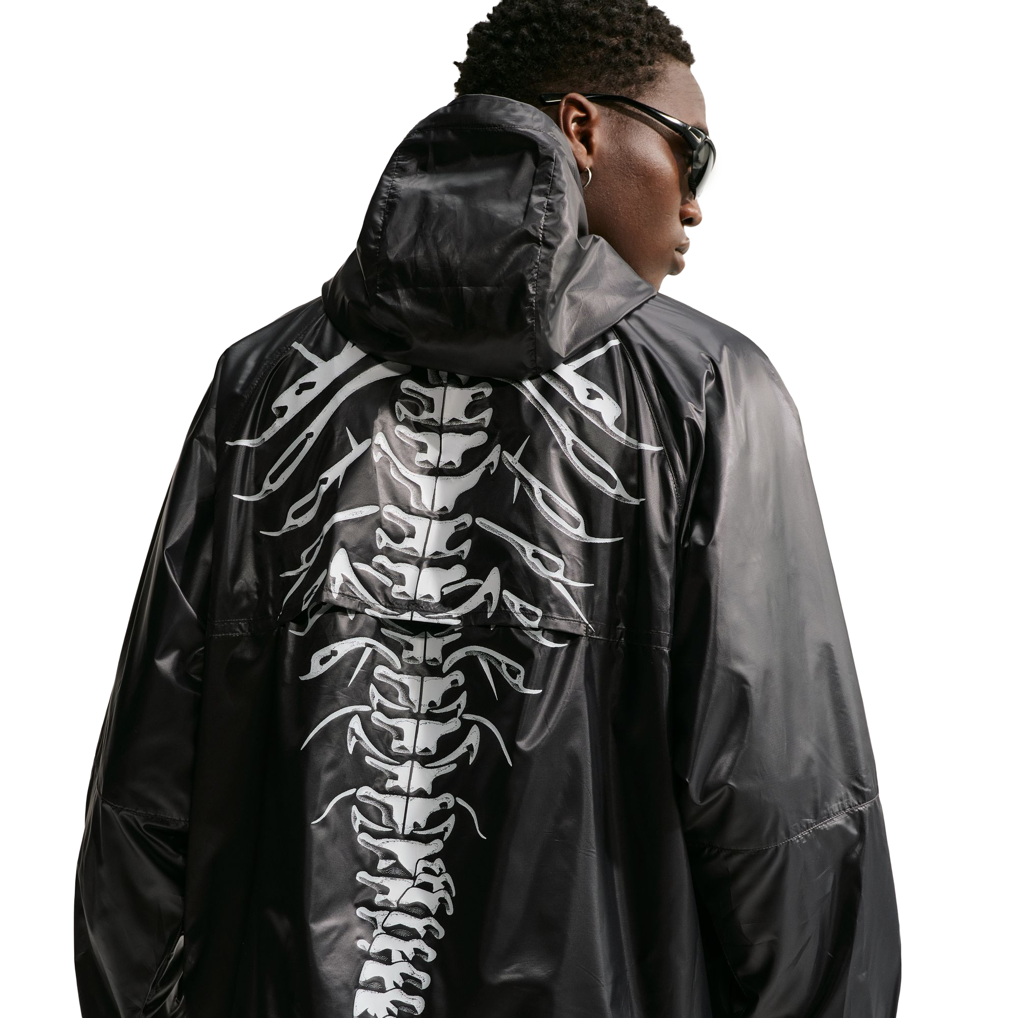 Nike Windrunner Jacket Black/White/Lt S Grey/S Orange IO1659-010